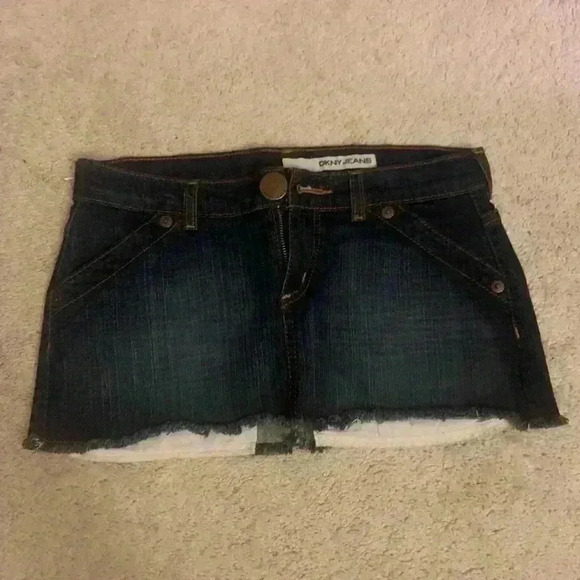 DKNY Jean stretch mini skirt 5 NWOT - Picture 1 of 3
